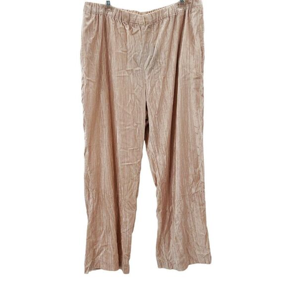 New NWT Marc New York Champagne Velvet Velour Wide Leg Pants Size Large - Picture 4 of 16